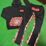 customs clothes men’s hoodies and flared sweat pants set