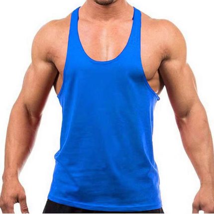 New design bodybuilding gym racer back high quality men stringer yoga tank top breathable cotton singlet