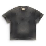 High Quality Cotton Acid Wash Color Block Printing T-shirt Oversized Retro Wash Tshirt Heavy Relaxed Vintage Long Sleeve T Shirt