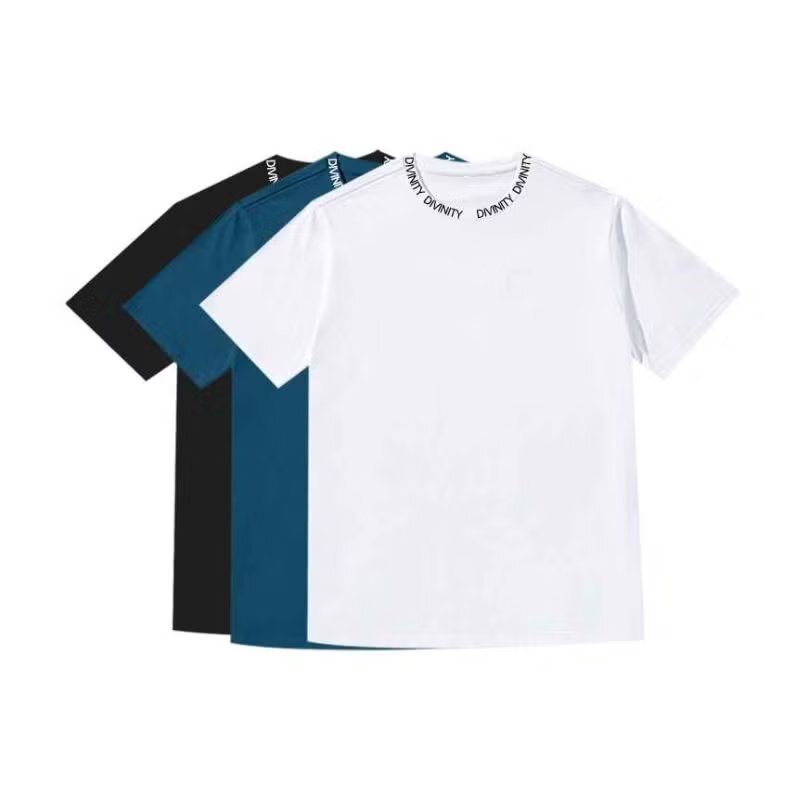 TSHIRT-01 Wholesale Blank T Shirt Custom 100% Cotton t-shirt Printing logo for Mens Plain t shirts Printed White Black T Shirt - Image 1