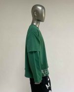 Custom manufacturer 300gsm heavyweight mock neck thick collar embroidery oversized drop shoulder boxy cropped t shirt for men - Image 3