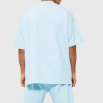 Summer Custom 100% Cotton Extended Neck Blank Men Distress Tee Shirts Oversized Street Wear Ripped T Shirts - Image 3
