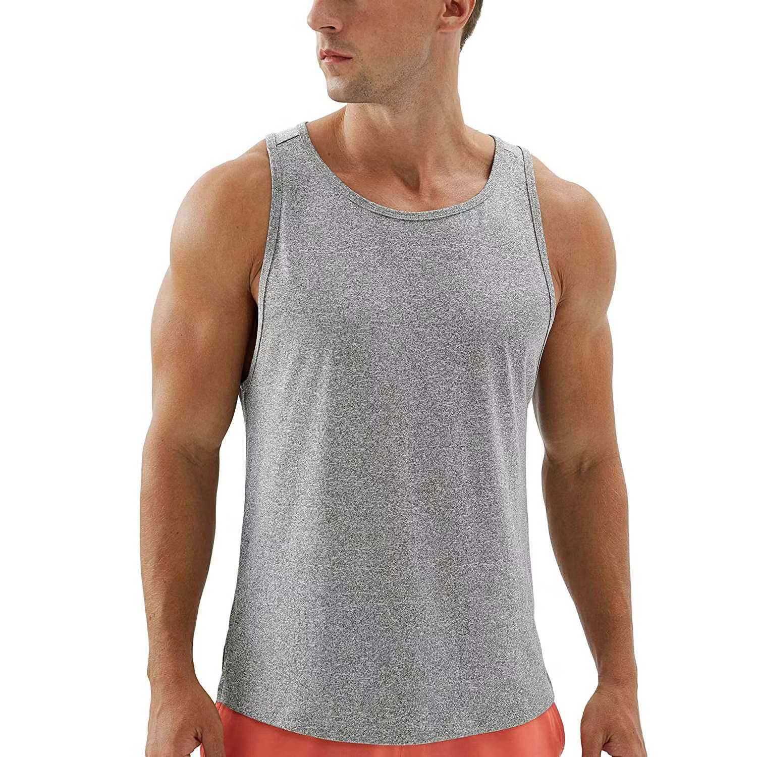 Tank-top-01 Custom Racer back Stringer Tank Top Men Slim Fit Gym Racer Back Dress Plain Breathable cotton tanktop - Image 1