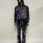 Custom Acid Wash Tracksuit Cotton Jogging Suit Embroidery Sweat Suit Flared Sweatpants And Hoodies Set Distressed Sweatsuits Men