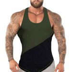 Custom Racer back Stringer Tank Top Men Slim Fit Gym Racer Back Dress Plain Breathable cotton tanktop - Image 3