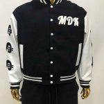 Wholesale Unisex Custom Chenille Embroidery Leather Sleeve