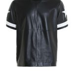 Leather and scuba T-shirt Sheepskin Leather